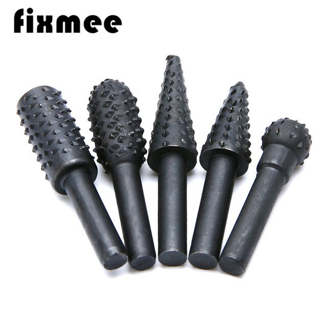 5Pcs Staal Roterende Rasp Bestand 1/4 &quot;Shank Rotary Craft Bestanden Rasp Bramen Hout Bits Slijpen Power Houtbewerking Hand tool