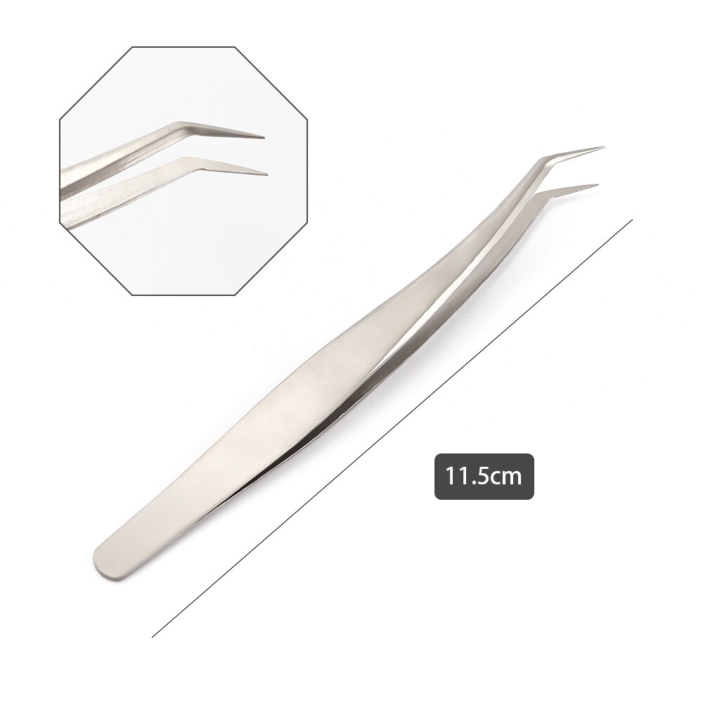Eyelash Tweezer Tip Sharp Cell Tweezer Tip Angle Tweezer Blackhead Removal Tweezer Eyebrows False Eyelashe Tip Pointed Tweezer: Type 5