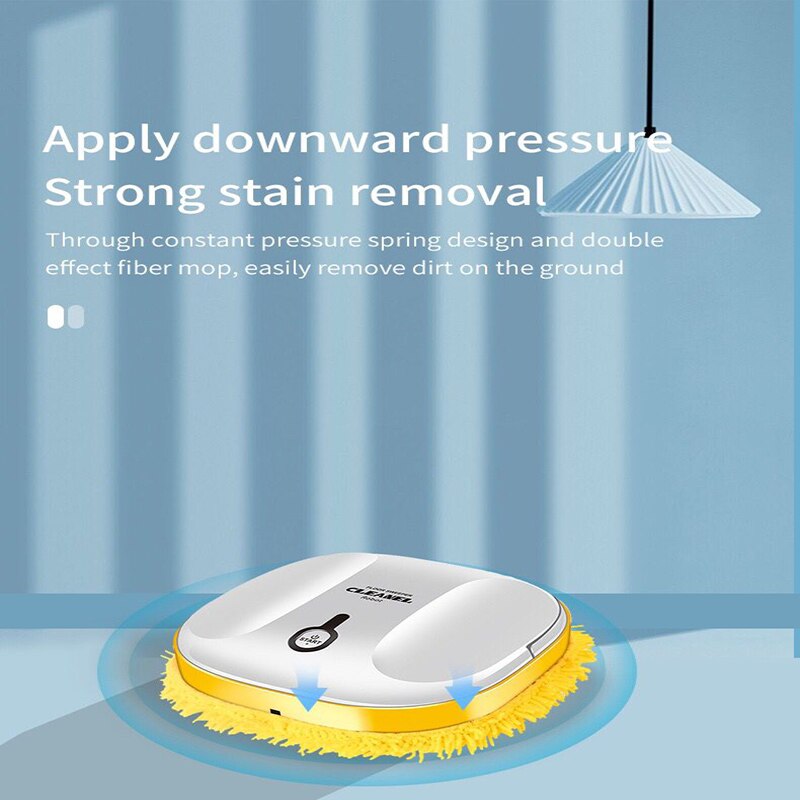 1500 mAh Automatic Home Wet Dry Sweeping Robot Mopping Machine Mop Sweeper Electric Washing Floor Washer Spin Mop Self Cleaning