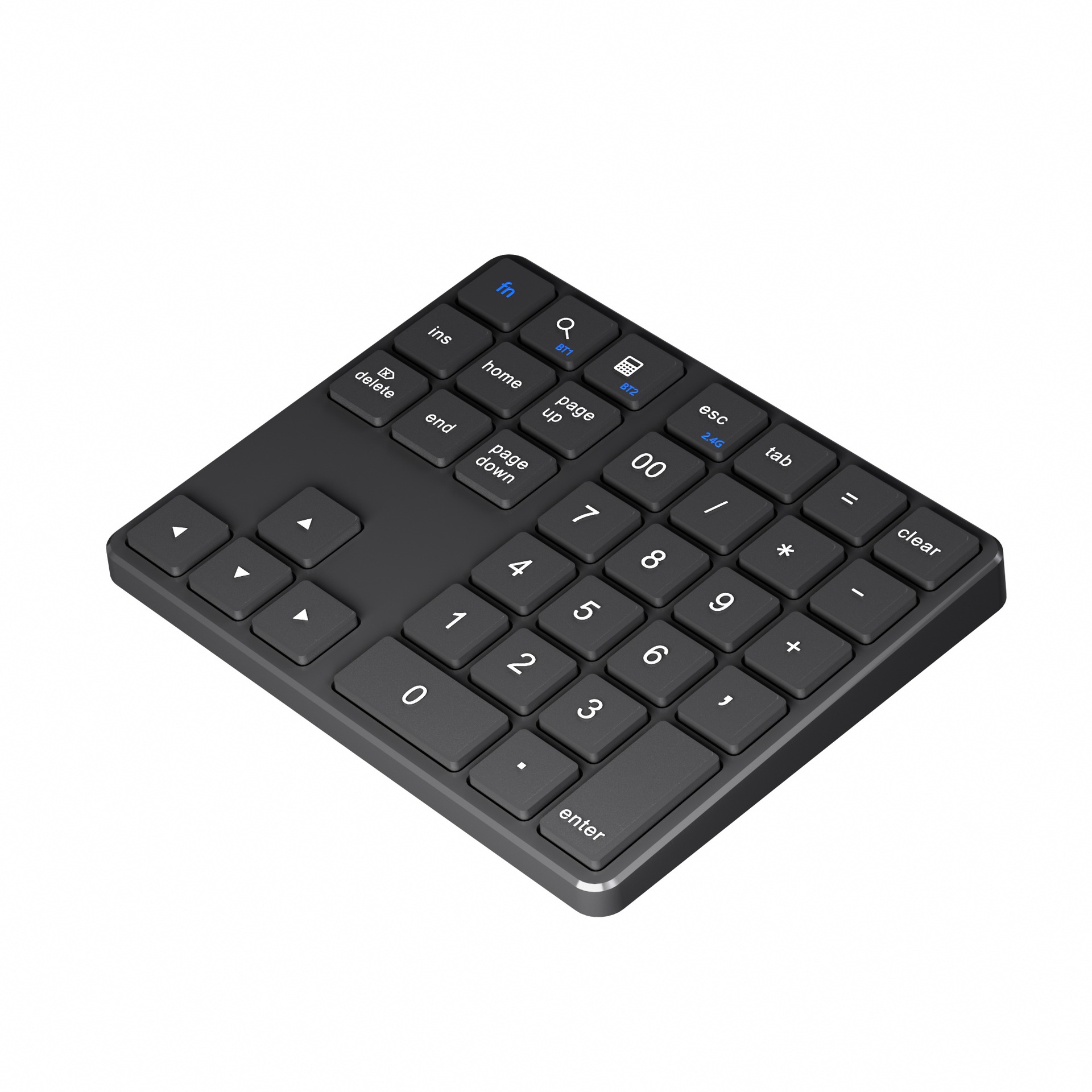 35-Tasten Dual-Bluetooth-Zahlentastatur 2,4 G kabellos Pad Dünne wiederaufladbare Tastatur für PC IOS Android Fenster Digital Klaviatur: khaki