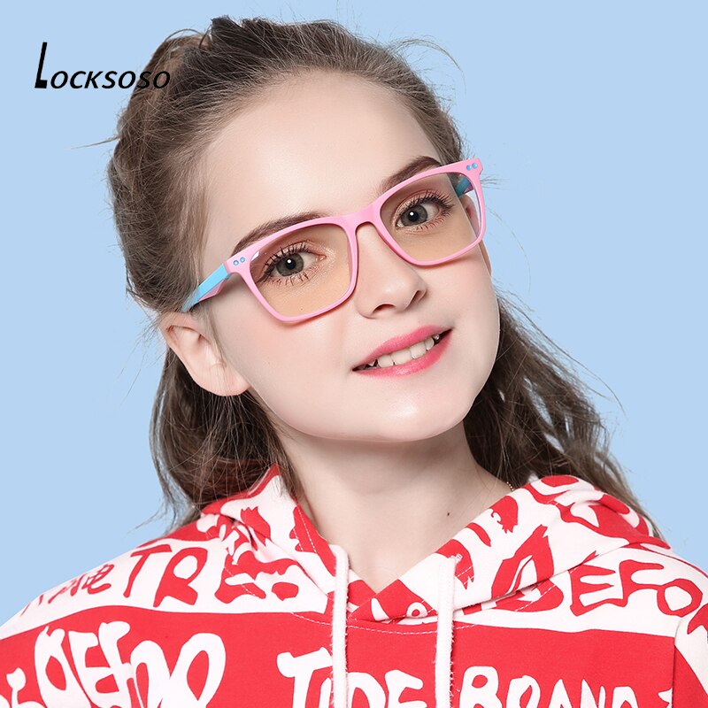 Locksoso anti blåt lys stråling briller til børn børn dreng pige computerspil briller blue ray briller oculos infantil