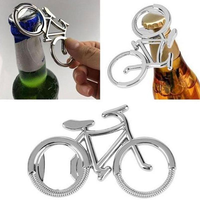 1 stk flaskeåbner søde trendy cykel cykel værktøjslinje åbner nøglering metalringe øl nøgle flaske  w0 m 0