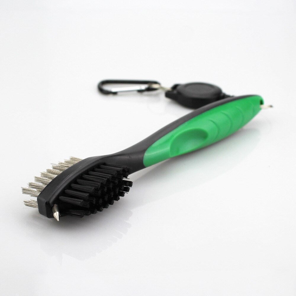 Golf club brush golf groove cleaning brush 2- sided golf putter wedge ball groove cleaner kit cleaning tool gof accessories: 2 stk grønt