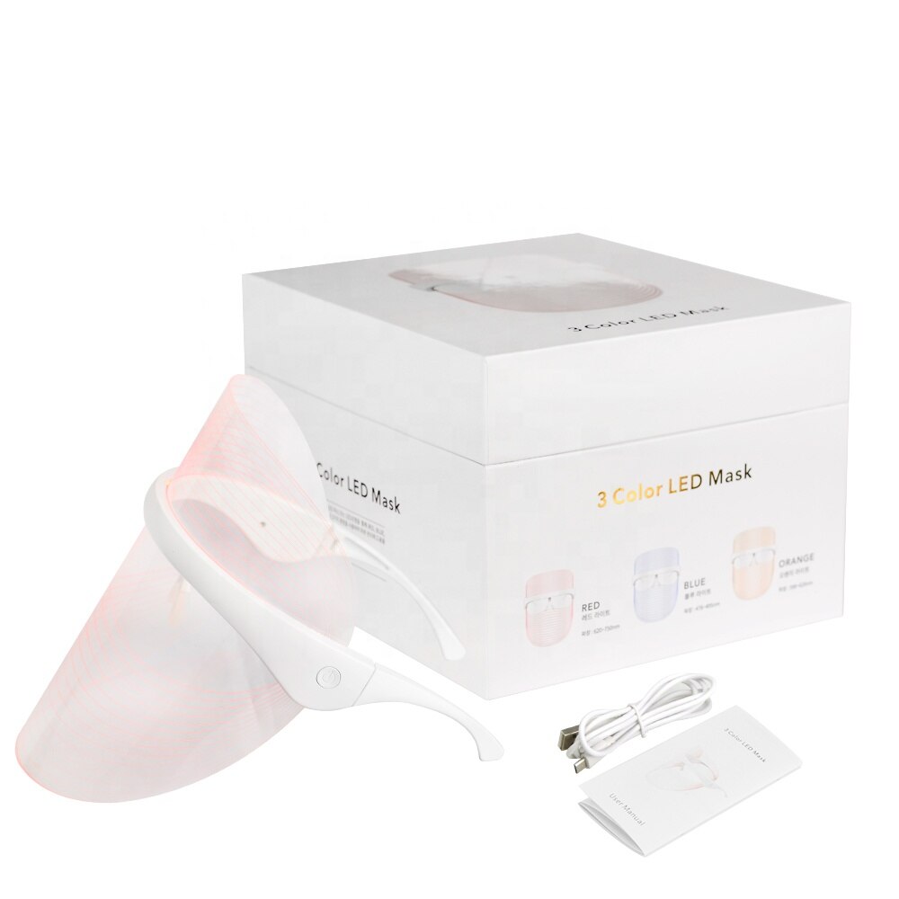 LED Three-Color Skin Rejuvenation Photon Therapy Wrinkle And Acne Skin Care Tool Beauty Mask Instrument With LED Light