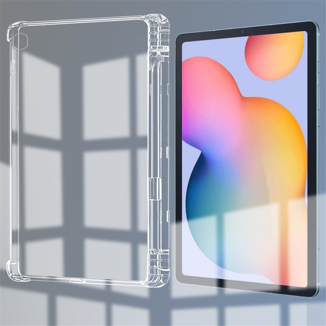 Transparante Cover Voor Samsung Galaxy Tab S6 Lite 10.4 '' SM-P610 SM-P615 Met Potlood Houder Tpu Silicon Terug Tablet case: Transparent Case