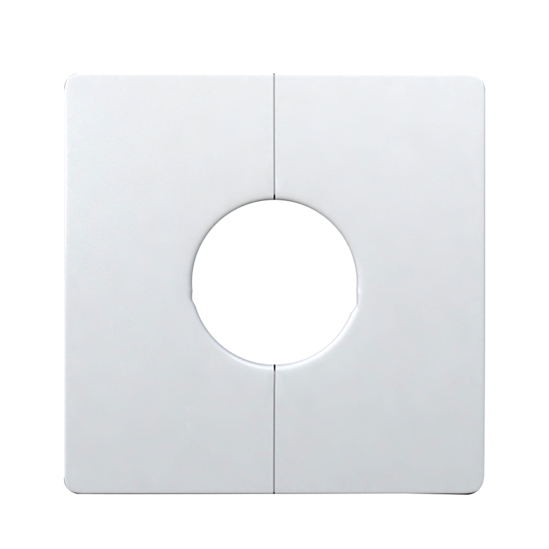N0HB Plastic Split Square Escutcheon Plate Wall Split Flange Snap-on Hole Decorative Cover for Home, Office, Shopping Mall