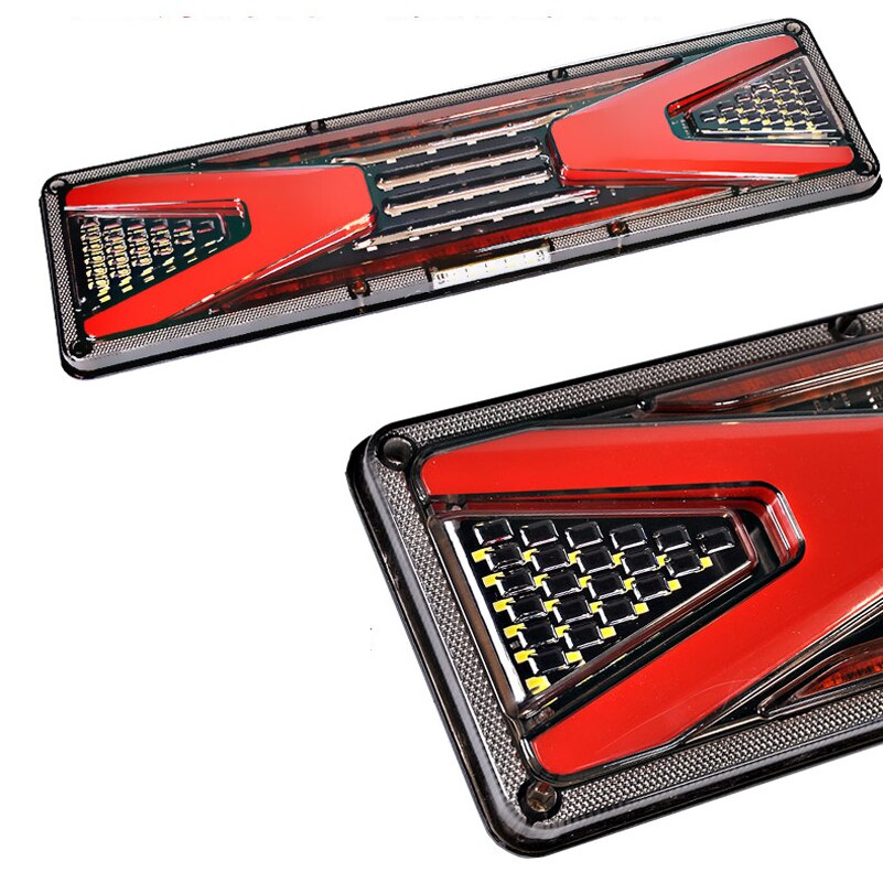 33cm 24V LED Truck Rear Tail Light Trailer Stop Lorry Bus Brake Reverse Turn Traffic Indicator Lamp Waterproof Warning Light.