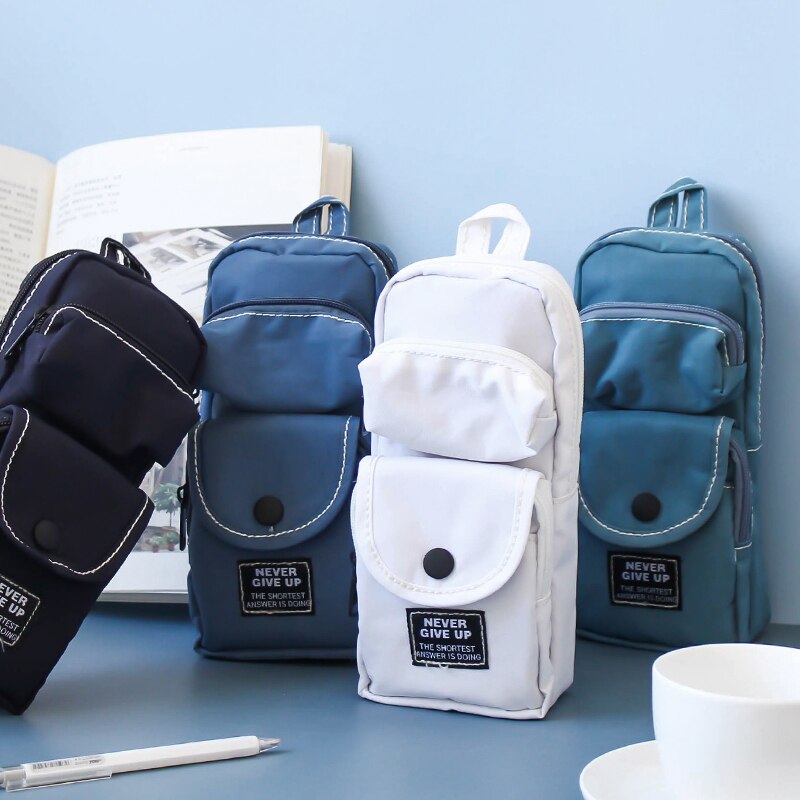 Schooltas Vorm Etui Schoolbenodigdheden Briefpapier Meisje Jongen Creatieve Pennenbakje Pencilcase Rugzak Potlood Tas