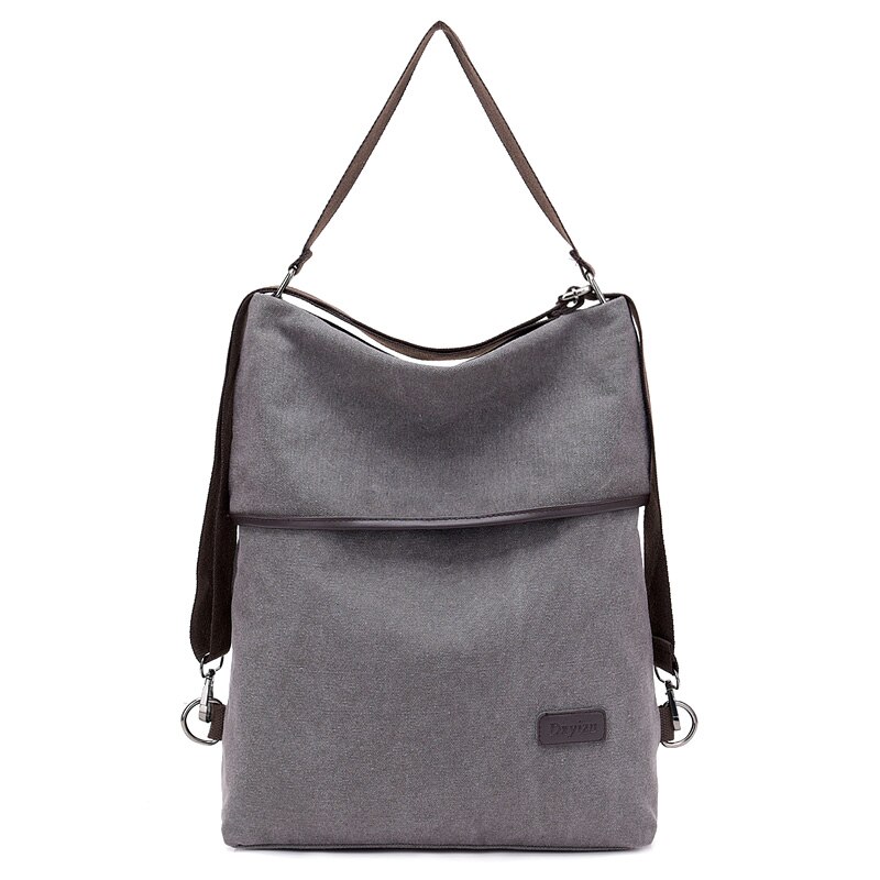 Bolso de lona grande para mujer, bolsa de compras grande, bandolera, bolso de hombro informal, comprador ecológico,: Gray