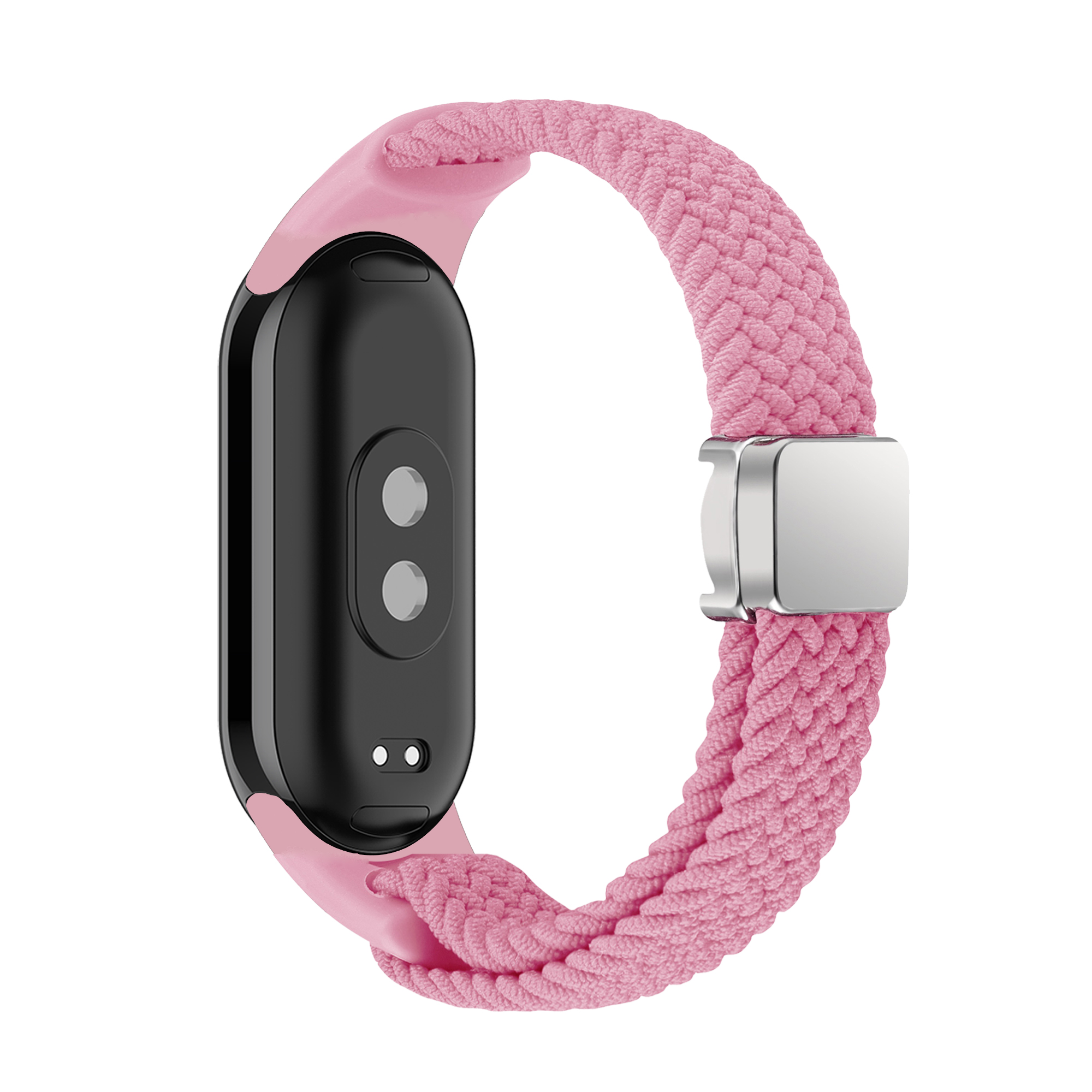 Boucle solo tressée pour Xiaomi Mi Band 9 8, accessoires de sangle, remplacement magnétique en nylon, bracelet, ata eld9 ata eld8, bandes NDavid: Red black / 12mm