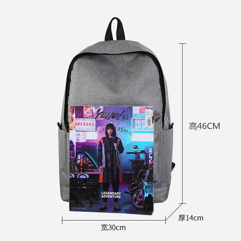 High School Backpack Men University Student School Bags for Teenage Boys Backpack Nylon Black Large Casual Preppy Style