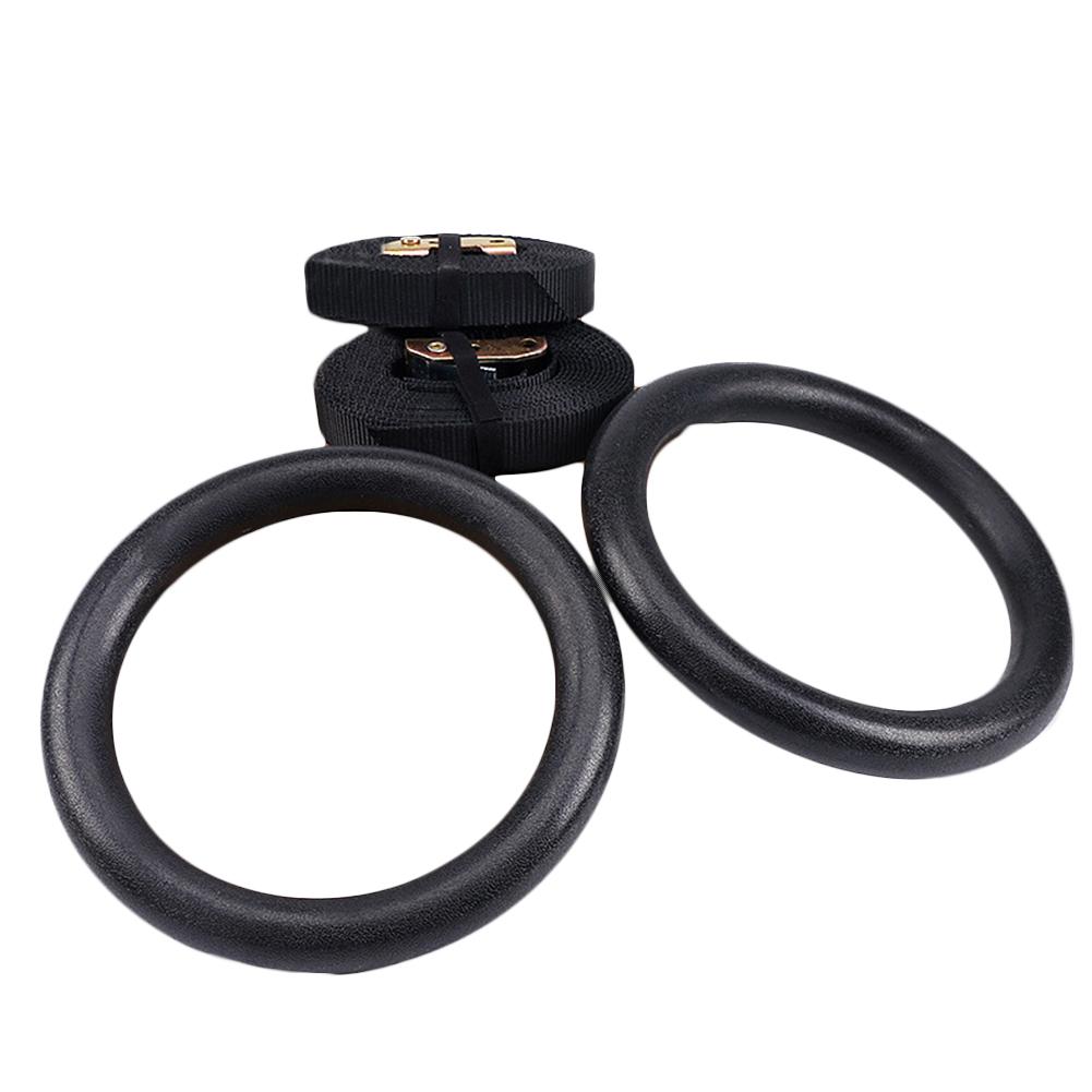 2 Pcs 28mm Heavy Duty ABS Plastic Sports Fitness Gymnastics Ring With Foam Handle Gym Sports Pull Ring Indoor Fitness Equipment