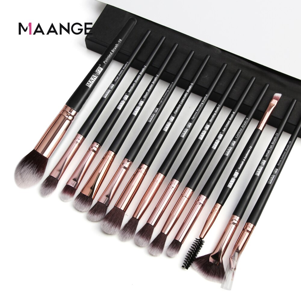 Maange 13 pçs pincéis de maquiagem conjunto profissional sombra fundação blush pó eyeliner eyelash lábio compõem escova cosméticos ferramenta