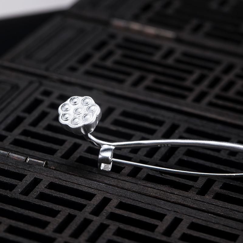 2022 Trendy S925 Sterling Zilveren Sieraden Retro Koude Wind Persoonlijkheid Lotus Vorm Vrouwen Broche