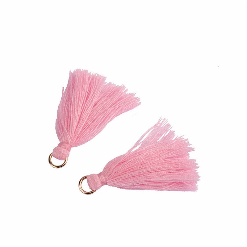 Anneau suspendu gland frange pendentif | 100 pièces, bricolage, petits glands garniture vêtements rideau décoratif boucles d'oreilles composants de bijoux: Pink tassls