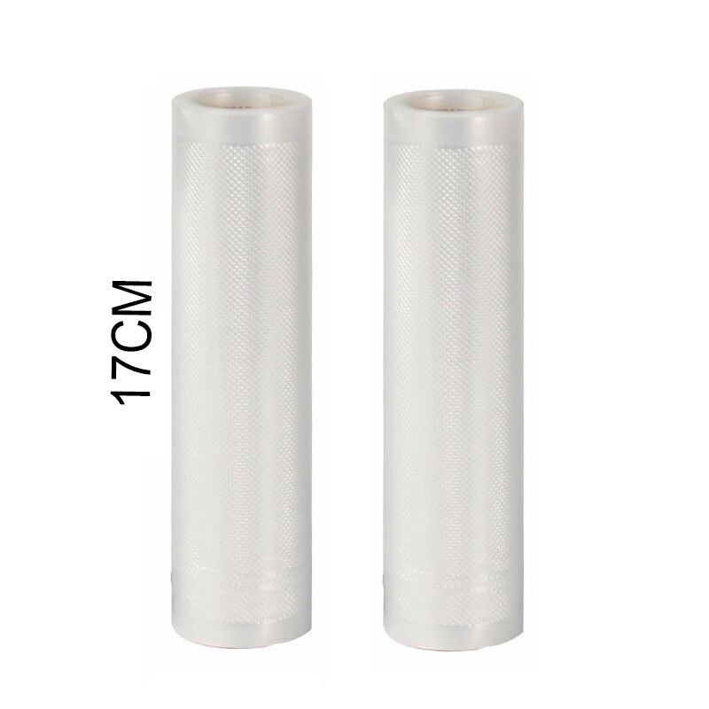 2 Rolls/set Bpa Free Freezer Seal Pack Texture Storage Nylon Packaging Embossed Sealer Plastic Food Vacuum Pouch Bag Roll: 2pcs 17x500cm