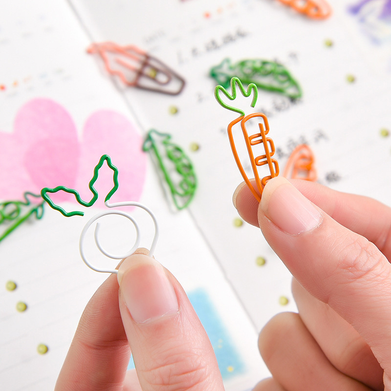 10 Pcs Pattern Bookmark Stationery Cute Ice Cream Small Bookmark Paper Clip Student Office Supplies Pin Cartoon