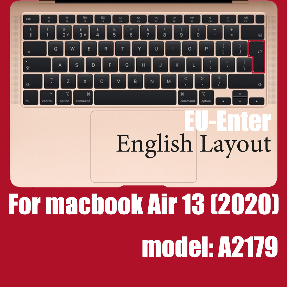 Kannettavan tietokoneen näppäimistön suojus eu&us näppäimistön kotelon suoja macbook prolle 16 13 air 12 15 touchbar malli  a1706 a 1466 a 1708 1990 2 a 1398 a 1534: Ilma 13 a2179 eu- sisään