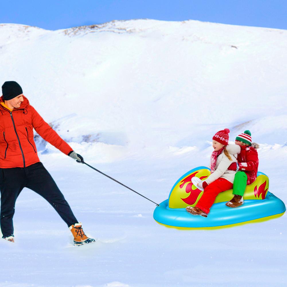 Aufblasbare Schnee Schlitten hoch-elastische Aufblasbare Schnee Rohr Komfortable Rodeln Rohr PVC Winter Sport Rodeln Rohr für Familie
