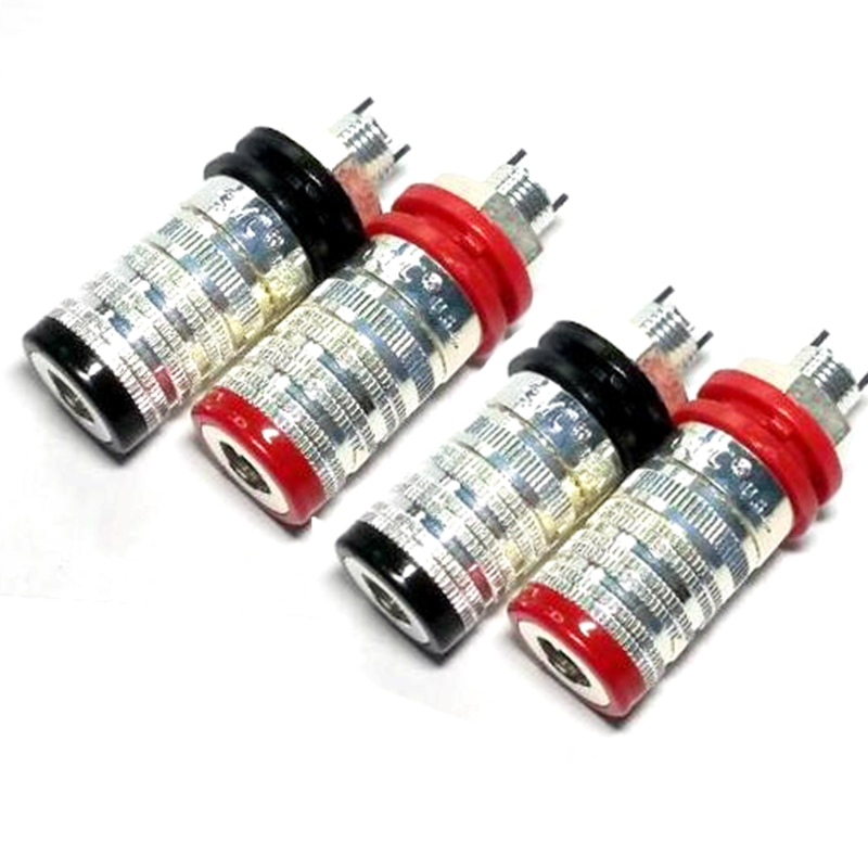 CMC 838S-AG Silver Plated Speaker Terminal Binding post hifi Amplifier CD DVD player speaker teriminal Jack Plug