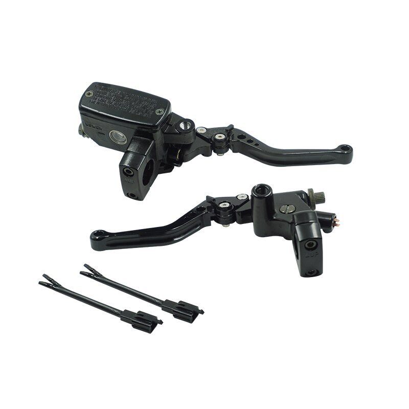 Levier de frein et embrayage hydraulique avec maître cylindre, 1 ", 25mm, universel, pour moto Yamaha, Suzuki, Honda: Black