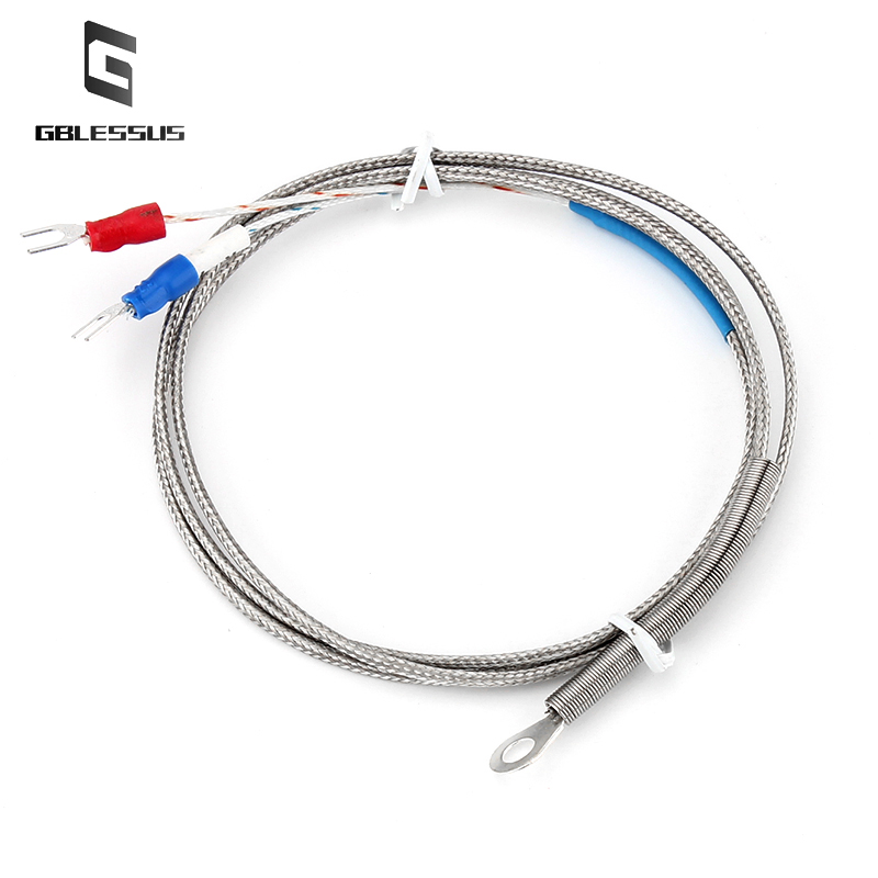 Hole Washer Thermocouple 6mm Inner Hole K/E Type Temperature Sensor Probe UT Terminal 1/5M Industrial Temperature Controller