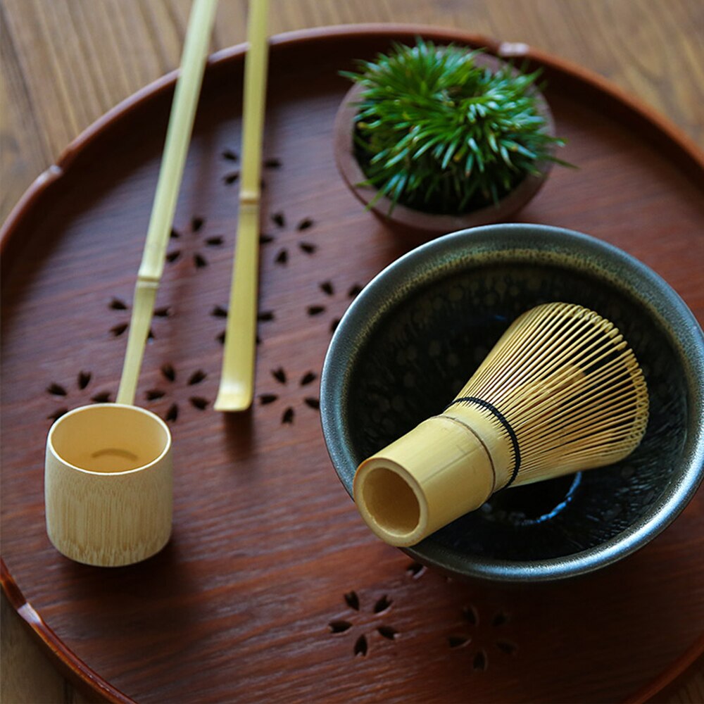 Japanese Matcha Tools Stirring Brush Tea Spoon Mini Tea Storage Box Natural Bamboo Tea Accessories For Home Teahouse
