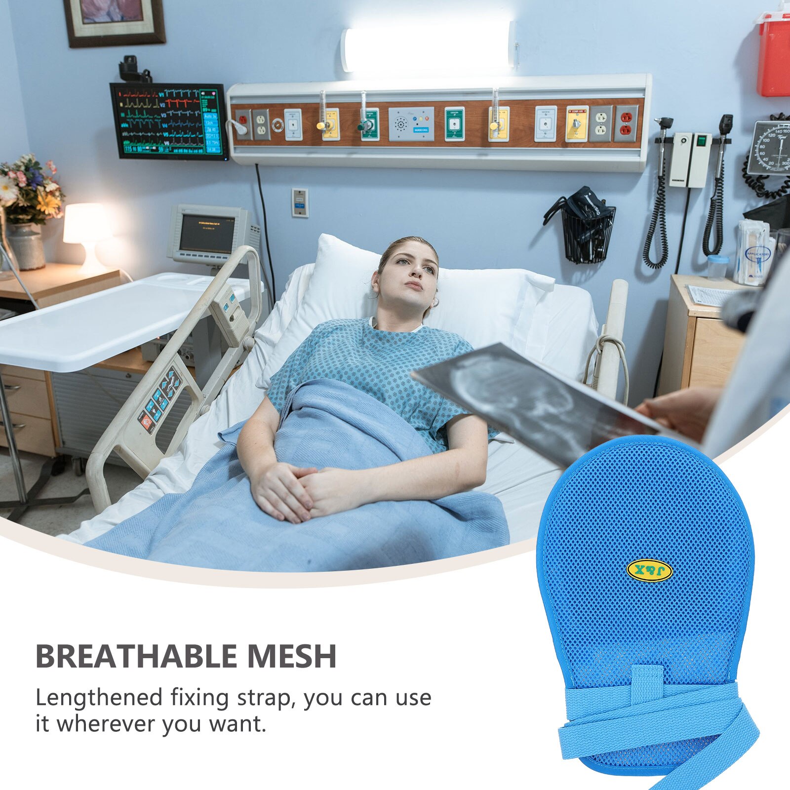 1pc Mitt for Dementia Elder Breathable Mesh Hand Protector