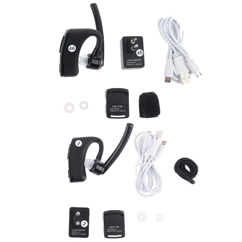 Walkie Talkie Bluetooth PTT Earpiece Wireless Headset Mic Adapter for UV-82