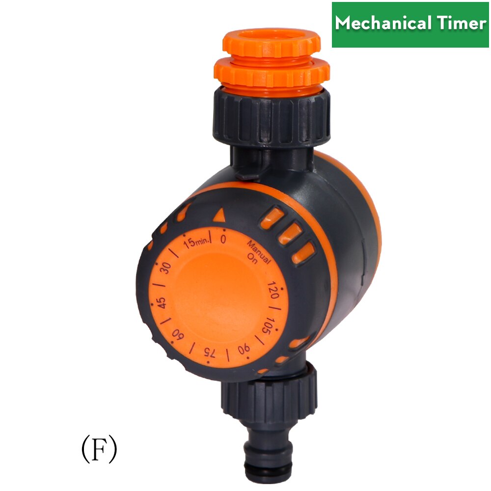 Automatic Green Electronic LCD Timer Water Irrigation Digital Programmable Garden Lawn Hose Faucet Watering Controller: F
