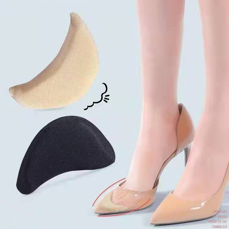 Almohadilla de esponja en el antepié para mujer, accesorios de tacón alto para zapatos, almohadillas para aliviar el dolor de punta, Reduce el tamaño del zapato