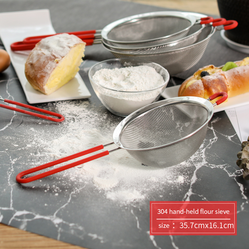 Stainless steel wire sieve oil filter premium flour sieve sieve hole orchid making machine DIY kitchen tools