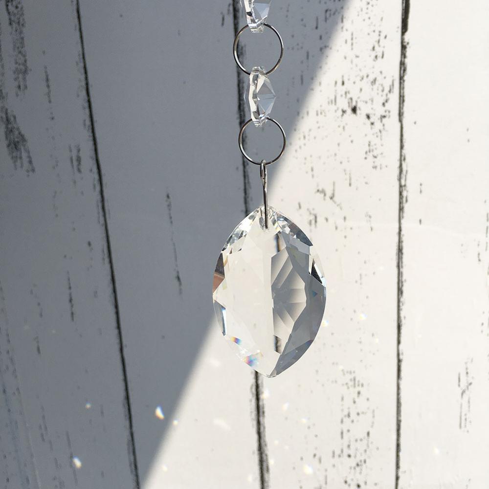 3 st /pk 50mm diy klar kristallkrona glas hängen delar hängande belysning prismor suncatcher hem, träd dekor