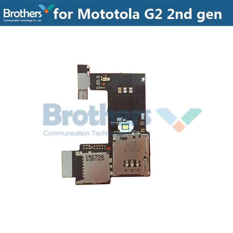 Porte-carte SIM pour Motorola Moto G2 XT1068 XT1069 double support de fente de carte SIM pour Motorola G2 unique carte SD Slot plateau haut