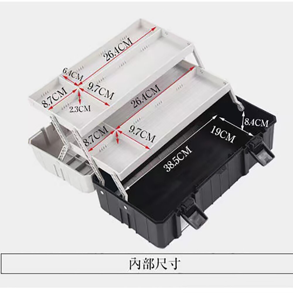 Draagbare Gereedschapskist Plastic Hardware Toolbox Huishoudelijke Kleine Formaat Multifunctionele Onderhoud Toolbox Auto Opbergdoos Anti-Val Doos