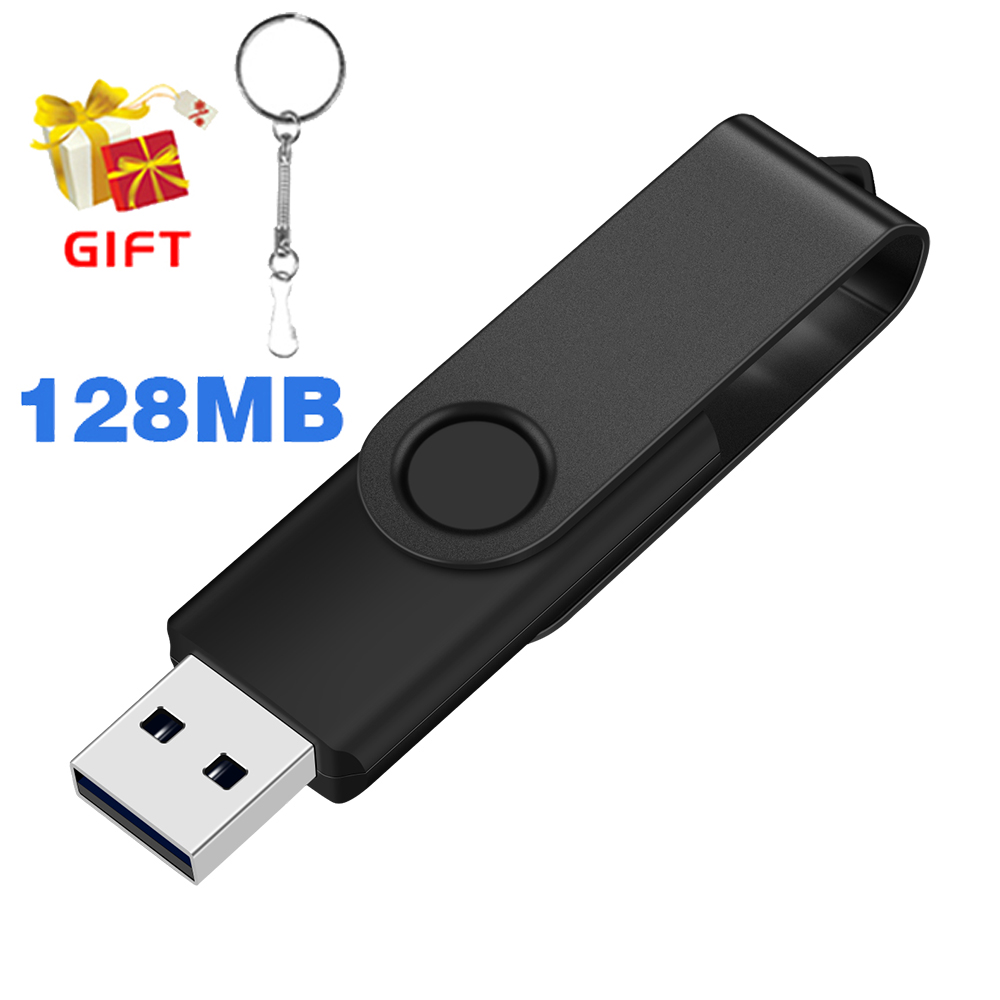 Kleine capaciteit 128 MB USB-flashdrive Pendrive Memory Stick 128 M Pen Drive Gb USB Stick: zwart