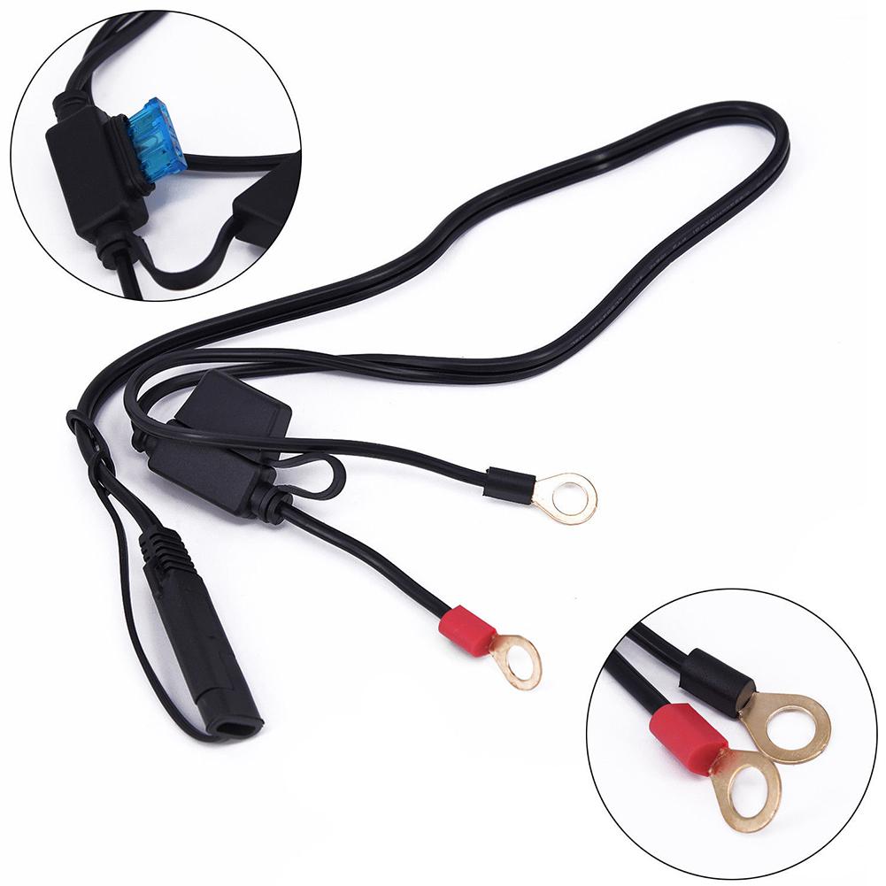 1 Pza SAE Cable de alimentación Terminal redondo de motocicleta Cable para circuito de batería de coche línea de carga de batería Solar Cables de conexión para camión RV