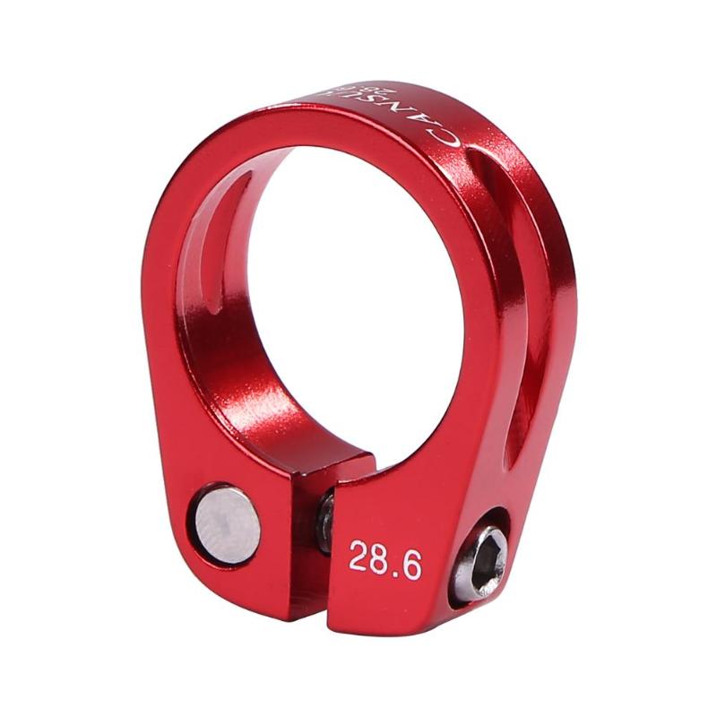 1pc 28.6mm aluminiumlegering mtb cykel sätesrör klämma cykel släpp sätesstolpe klämma: 28.6mm röda