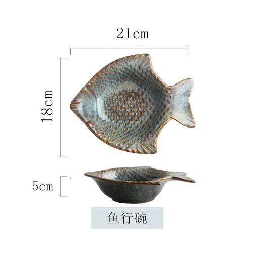 Onregelmatige Keramische Plaat Bloem Bladeren Coquilles Zeester Conch Vis Vorm Decoratieve Servies Diner Platen Gerechten Servies: fish bowl