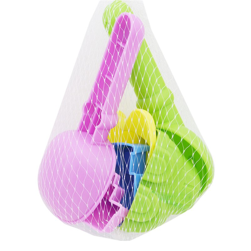 6 Stuks Willekeurige Kleur Zomer Zand Sandbeach Kids Plastic Strand Speelgoed Auto Vliegtuigen Spade Schop Hark Water Gereedschap Sets