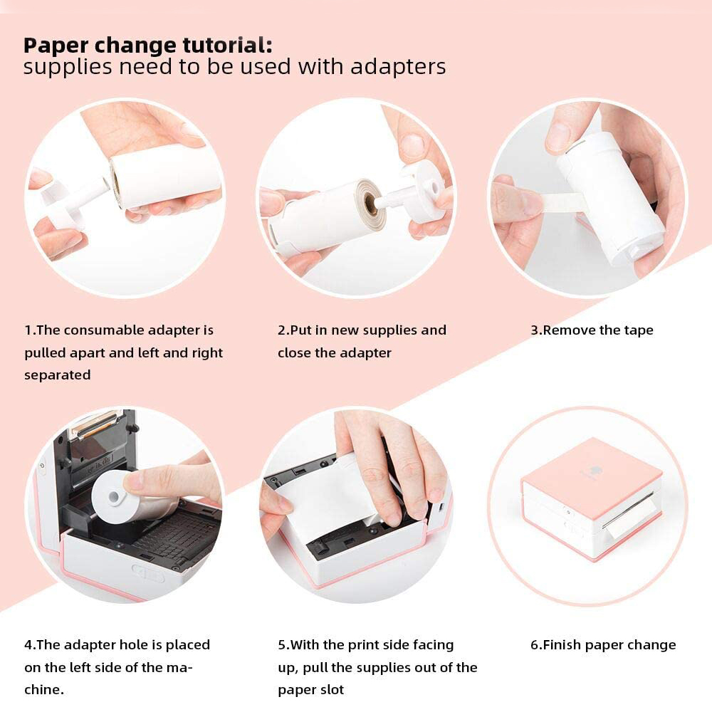 Phomemo Self-Adhesive Photo Paper Transparent Thermal Paper for Phomemo M02/M02S/M02 Pro Printer Printable Sticker Label Paper