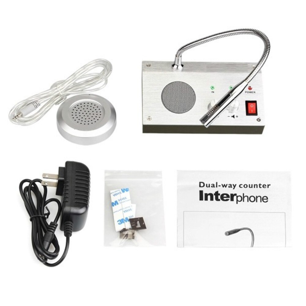Two Way Bank Counter Window Intercom System Speaker walkie talkie Nurse Station Bus Ticket Station