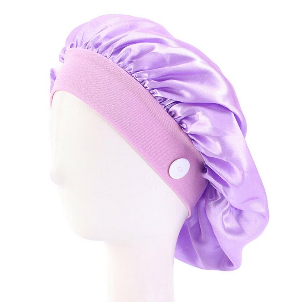 Surgicals Caps Scrub Bouffant Hoed Arts Verpleegkundige Chirurgen Cap Gestreepte Sanwood Ronde Cap Dames Mode Accessoires Beanie: C  Purple