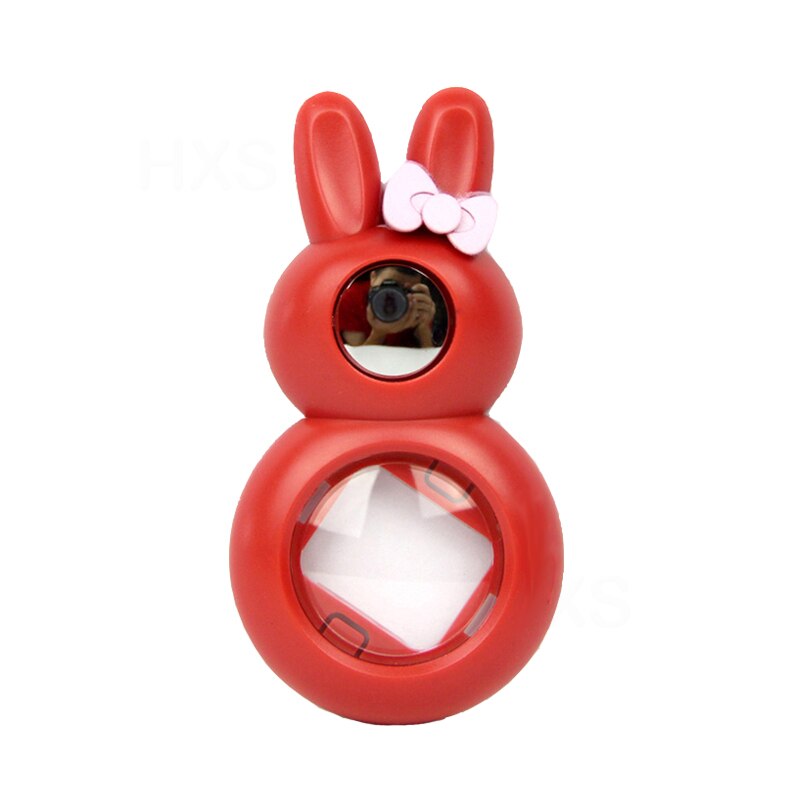 Close-up Lens with Selfie Mirror for FujiFilm Instax Mini 9, Instax Mini 8, Instax Mini 7s Instant Film Photo Camera: Rabbit Red