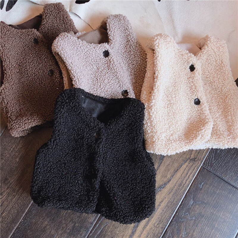 Herfst Winter Baby Dikke Vest Meisjes Jongens Berber Fleece Vest Baby Meisje Winter Warm Leuke Kleding
