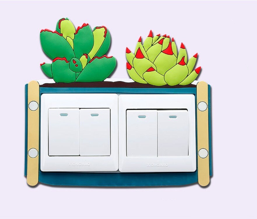 decor for room frame outlet wall light cover pared switchs funda apagadores y contactos de sticker on socket plug protector ligh: 3