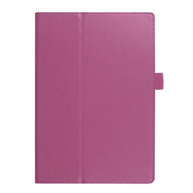 Odwróć ochronny, matowy liczi PU skórzany pokrowiec do Samsung Galaxy Tab 3 10.1 cala P5200 P5210 P5220 GT-P5200 pokrowiec na tableta + Film + długopis: purple