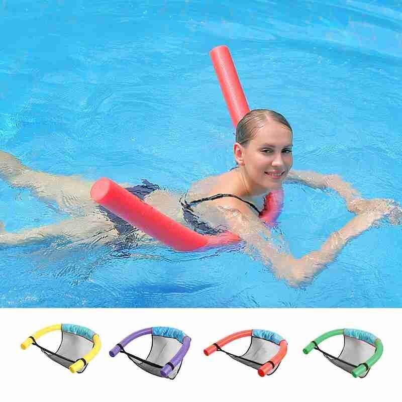 6.5*150cm simning flytande stol uppblåsbar flytkraft simbassäng träningspinne mesh simning & spelparti vattentillbehör  h9 t 9