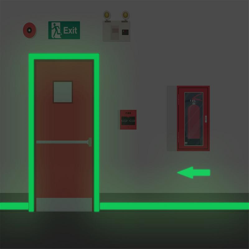 Glow In The Dark Tape Glow Tape Fluorescent Stickers Tape Staircase Fire Warning Security Home Decoration Warning Adhesive Tape