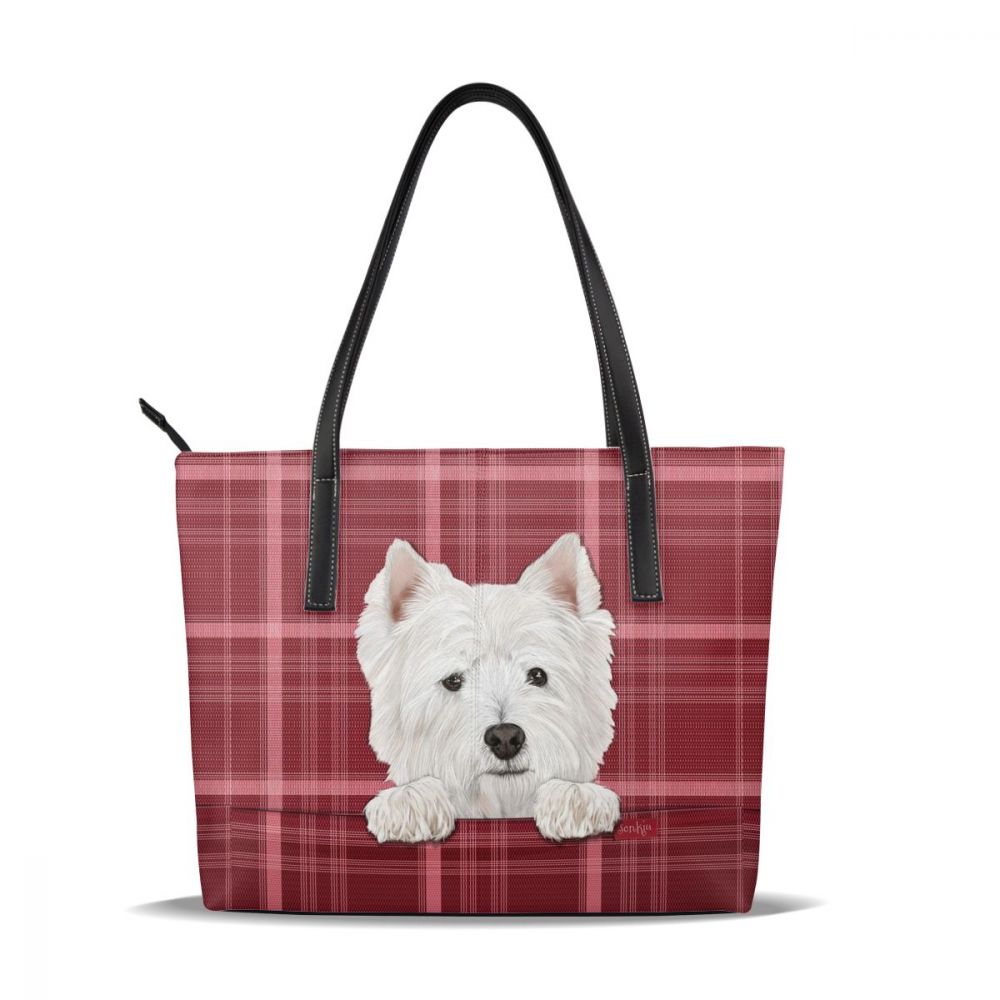 Westie sac à main Westie sacs à poignée supérieure tendance rue sac fourre-tout en cuir femme surdimensionné femmes sacs à main: Oscar